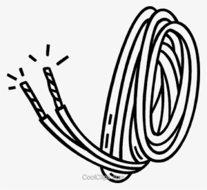 Speaker Wire Royalty Free Vector Clip Art Illustration - Wire Clip Art