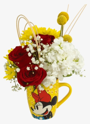 Minnie Mouse Flower Mug With Lid - Flower