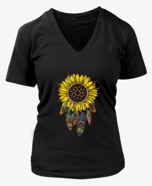 Dream Catcher Sunflower Shirt - Keep Calm Watch Od (ladies) - District Womens V-neck