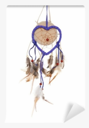 A Dream Catcher With Feathers Isolated Over White Wall - Dreamcatcher