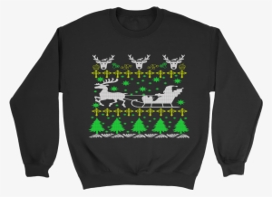 Santa Silhouette Funny Ugly Unisex Christmas Sweatshirt - Buffalo New York Polish Pride Shirt