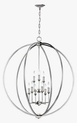 Feiss Corinne 9-light Chandelier In Polished Nickel - Feiss Light Chandelier