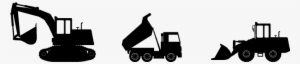 Silhouette Of Earthmoving Machines - Earth Movers Logo Png