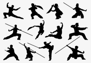Wushu Silhouette Vector - Wushu Silhouette