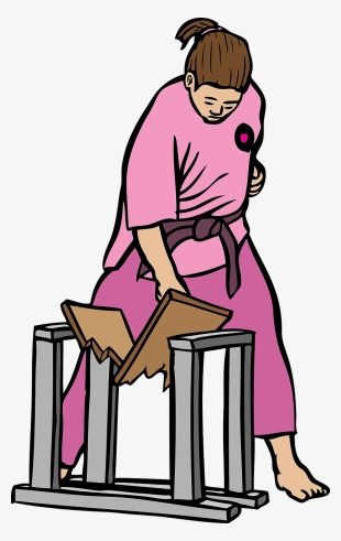This Free Clipart Png Design Of Karate Breaks Board - Break Clipart