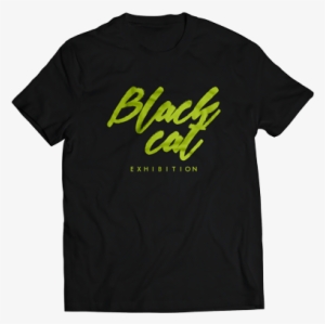 Black Black Cat Silhouette Logo - T-shirt