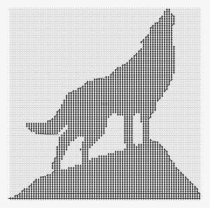Alpha Pattern - Wolf Cartoon Howling