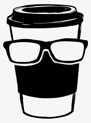Alfred Drinking Coffee Logo Blank Black Transparent - Alfred Drinking Coffee