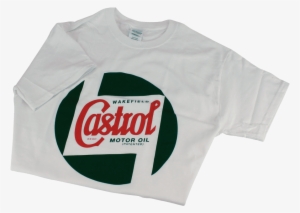 Cotton T Shirt White Cotton T Shirt With Printed Classic - Castrol