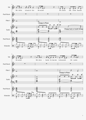 Ohne Dich Sheet Music Composed By Rammstein 3 Of 11 - Rammstein Ohne Dich Piano Sheet