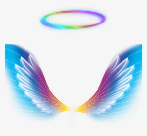 Angel Wings Halo Rainbow Colorful Galaxy Colorfulangel - Alas De Colores