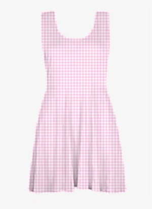 Pink Gingham Skater Dress - Dress