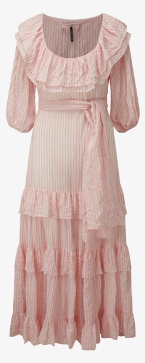 Eugenie Pink Striped Crinkle Dress - Lisa Marie Fernandez Eugenie Striped Cotton Dress
