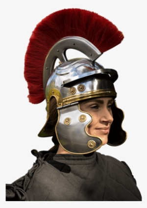 Roman Trooper Helmet With Red Plume - Roman Trooper Helmet