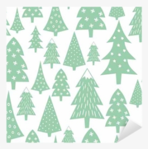 Varied Xmas Trees And Snowflakes - Christmas Pine Trees Black And White Illustrations