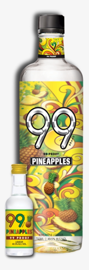 Pineapple Bottle - 99 Apples Apple Schnapps - 750 Ml Bottle