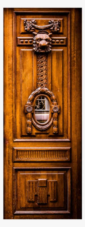 Vintage Wooden Carved Door Mural - Door