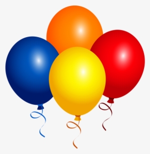 Four Balloons Png Clipart Image - Four Balloons Png