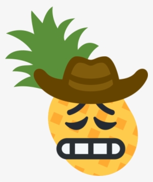 Pineapple Emoji Grinding Teeth With Weary Eyes Wearing - Free Pineapple Svg