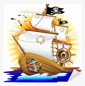 Cartoon Pirate Ship Png - Barco Animado Png