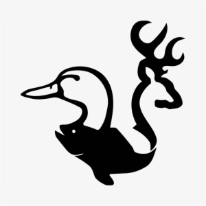 Dear Duck And Fish Head Decal - His And Hers Deer