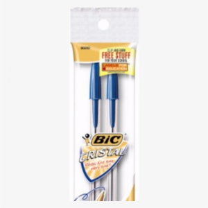 Bic Cristal Blue Ink Medium Ball Pen - Bic Corporation Pen 2pk Med Black Cristal