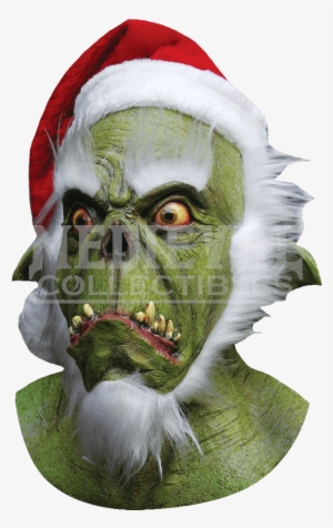 Green Santa Mask - Green Santa Halloween Mask