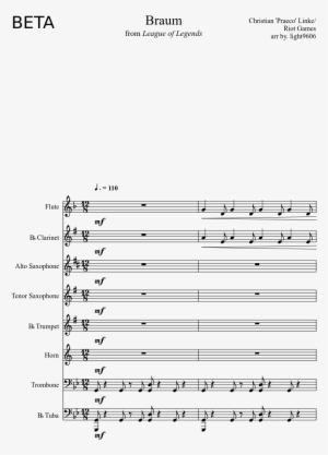 Braum Sheet Music Composed By Christian 'praeco' Linke/ - Funeral Of Queen Mary Clockwork Orange Sheet Music