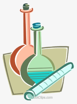 Science Beakers Royalty Free Vector Clip Art Illustration - Science