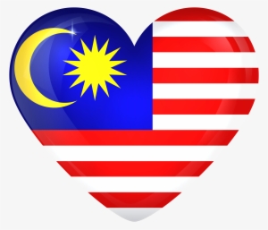 Malaysia Large Heart Flag - Flag Of Malaysia