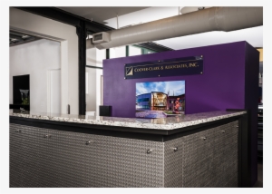 Our Deep Textured Metal Provides Durability And Sustainability - Perforated Metal Reception Desk