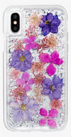 apple iphone x case-mate karat petals case - purple