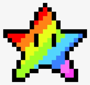 Mario Rainbow Star - Pixel Art Mario Bros