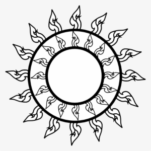 Free Sun Clipart Black And White Png - Thai Art Png
