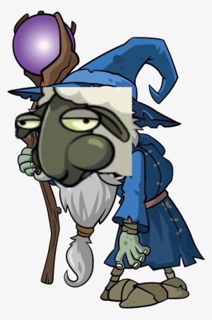 Wizard Zombie With Poorly Edited Sheep Head Plants - Plants Vs Zombies Zombie