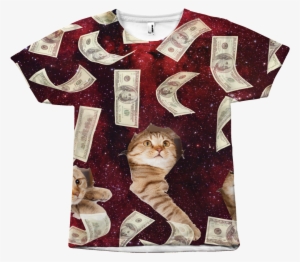 Make It Rain Cat T-shirt - Pattern