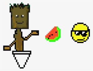 Baby Groot,watermelon,emoji - Groot Emoji