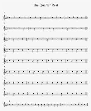 The Quarter Rest Sheet Music 1 Of 1 Pages - Number