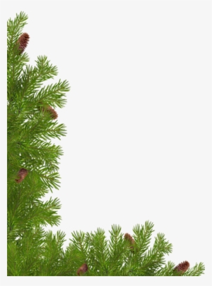 Decorative Transparent Christmas Corner Panel - Red Pine