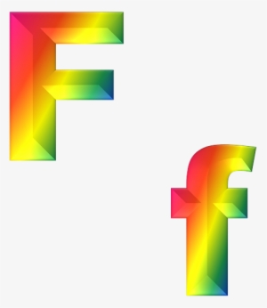 F Letter Png High Quality Image - Rainbow F