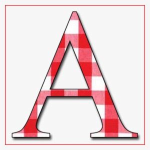 Red Gingham Free Scrapbook Alphabet Letters In Png - Letter A Png File