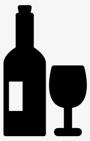 Bottle And Glass Of Wine Vector - Wine