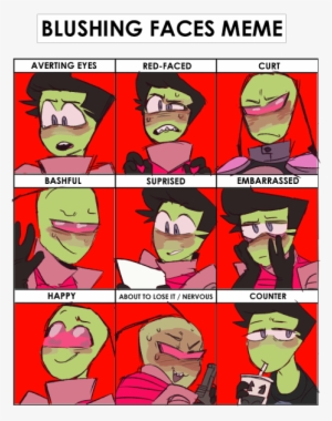 The Many Emotions Of Zim Invader Zim, Cartoon Characters, - Expressions Meme Invader Zim