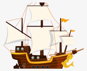Caravel Clipart Old Ship - Navio Pirata Peter Pan Png