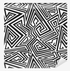 Monochrome Spiral Lines Seamless Pattern Wallpaper - Spiral Line Pattern