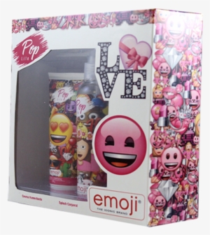 Emoji Kit 2 Pieces Pink - Official Emoji Full Patterns Leather Book Wallet Case