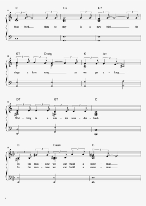 Winter Wonderland Full Manuscript Color Chords Page - Music