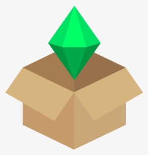 A Cardboard Box With A Plumbob Emerging From It - Simfileshare Net