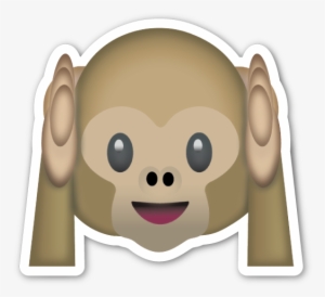 Hear No Evil Monkey - Emoji Monkey Covering Ears Png
