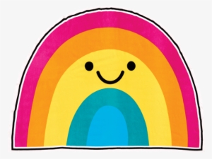 Picture Of Rainbow With A Smile Oversized Towel - Iscream Rainbow With A Smile Oversized Towel